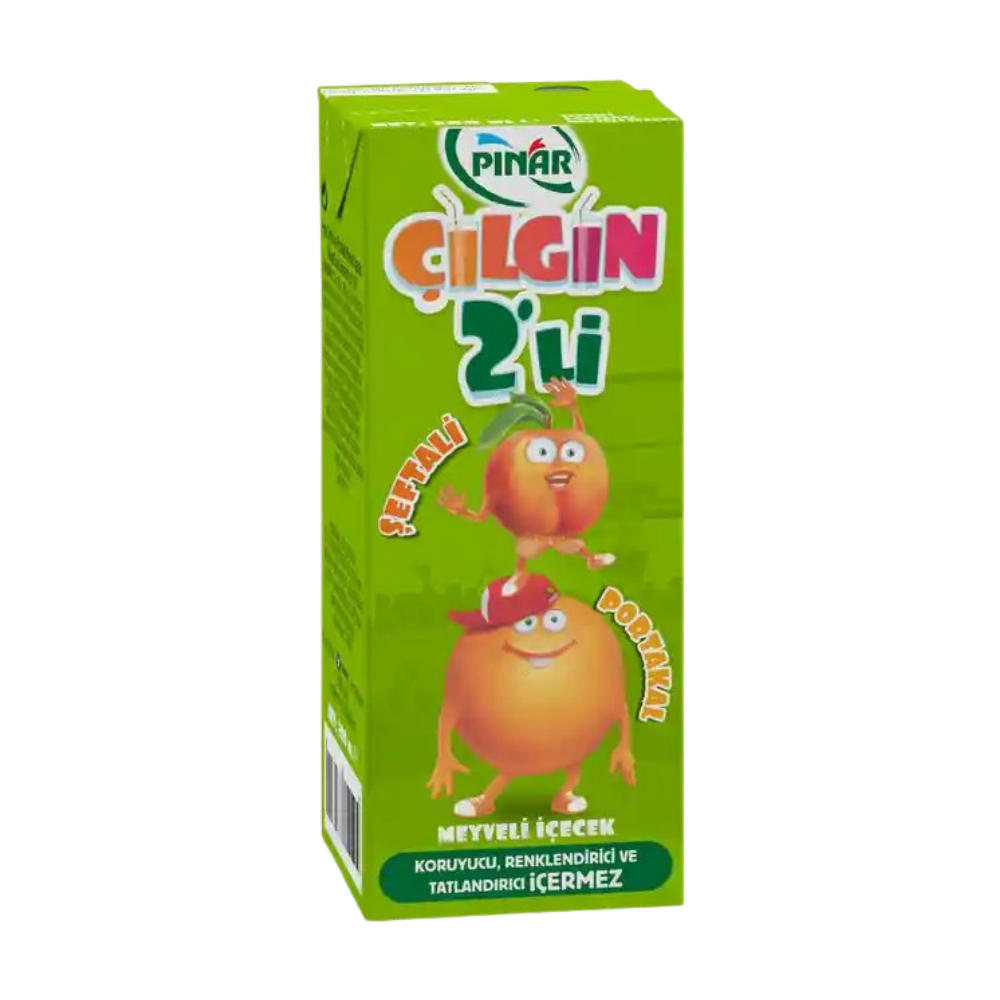 PINAR MEYVE SUYU ÇILGIN İKİLİ ŞEFTALİ PORTAKAL 200 MLMEYE SUYUPINAR153106669