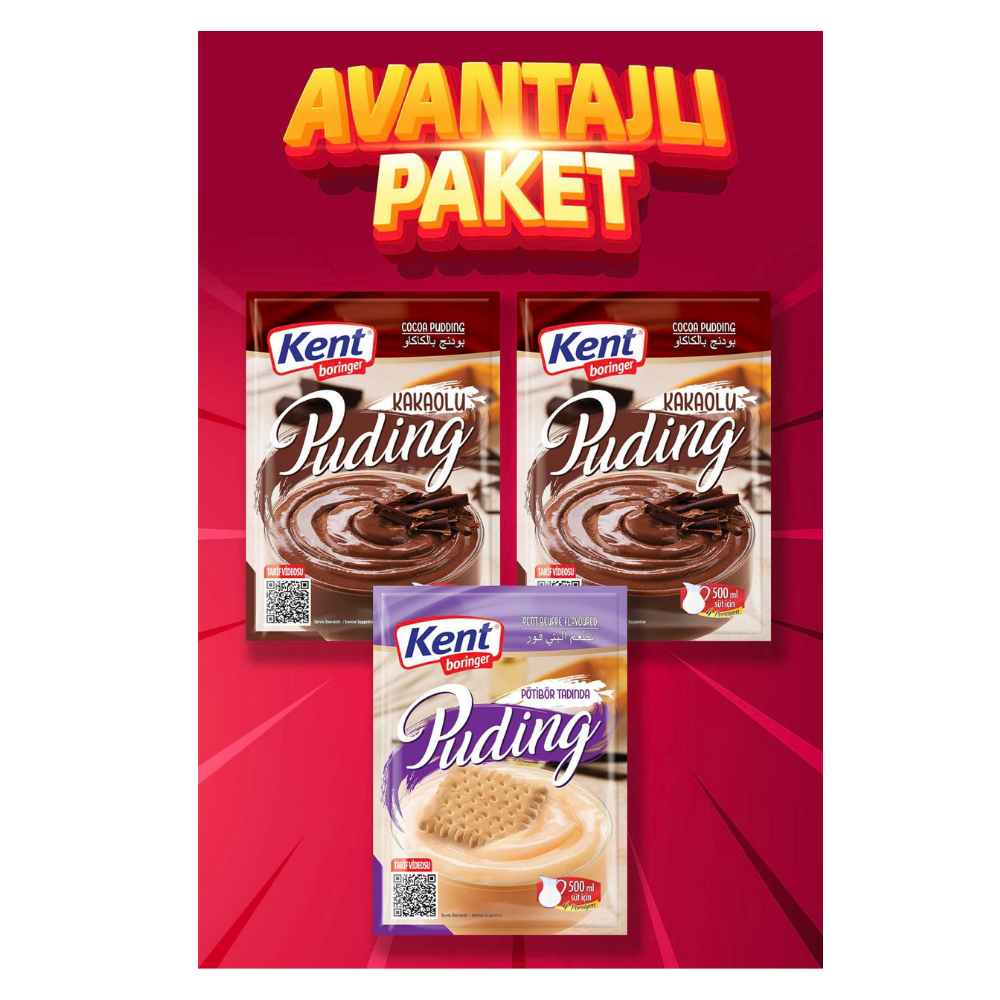 KENT BORİNGER PUDİNG KAKAOLU 2 ADET+PETİBÖRLÜ 1 ADETPASTA YARDIMCILARIBORİNGERMYT04354