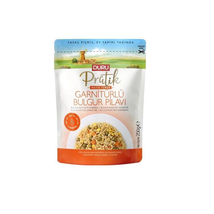 DURU PRATİK GARNİTÜRLÜ BULGUR PİLAVI 250 GRPRATİK YEMEKDURU853-8