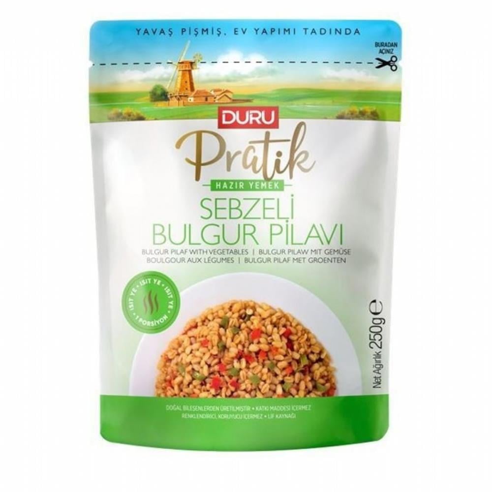 DURU PRATİK SEBZELİ BULGUR PİLAVI 250 GRPRATİK YEMEKDURU854-8