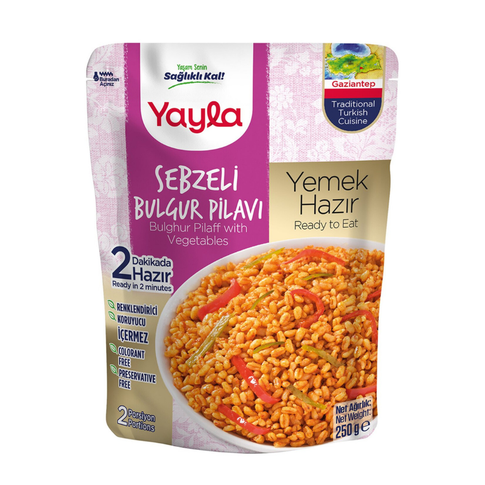 YAYLA SEBZELİ BULGUR PİLAVI 250 GRPRATİK YEMEKYAYLA1 692 9