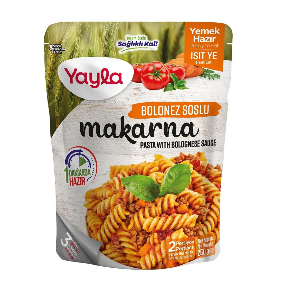 YAYLA BOLONEZ SOSLU MAKARNA 250 GRPRATİK YEMEKYAYLA1 713