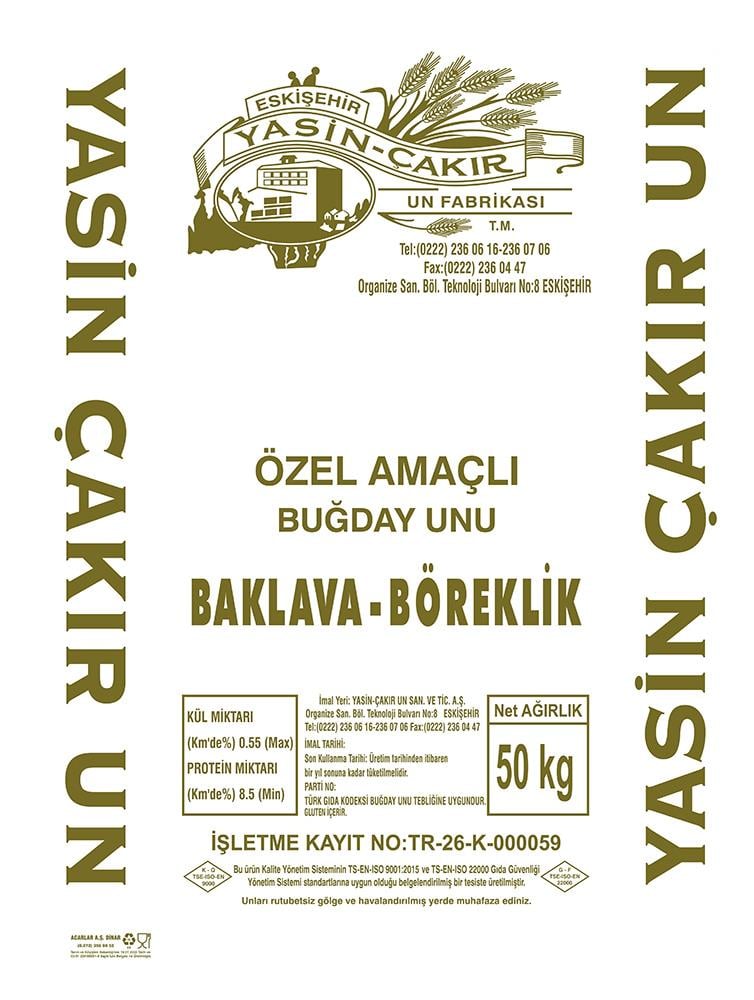 YASİNÇAKIR BÖREKLİK UN 50 KGSADE UNYASİN ÇAKIR02.06