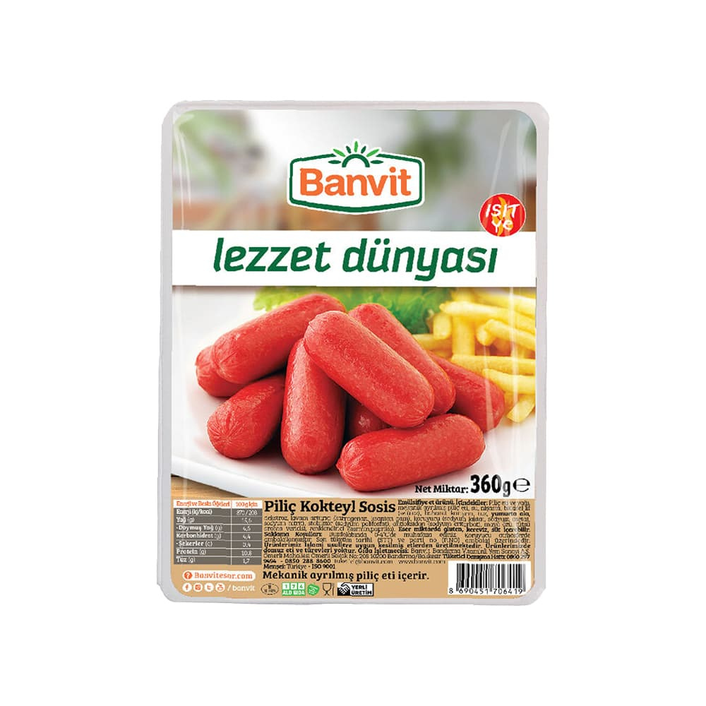 BANVİT KOKTEYL SOSİS 360 GRSALAM & SOSİSBANVİT71579