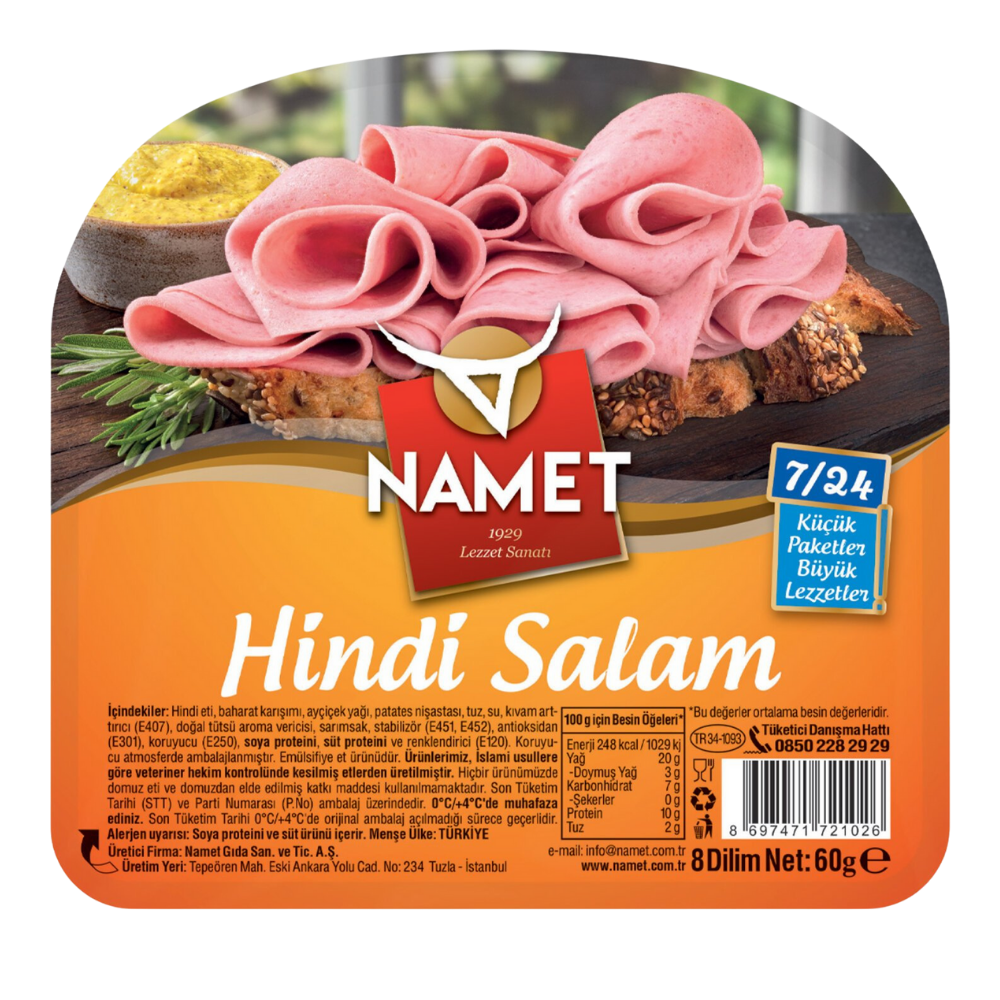 NAMET HİNDİ SALAM 60 GRSALAM & SOSİSNAMETSTK-56
