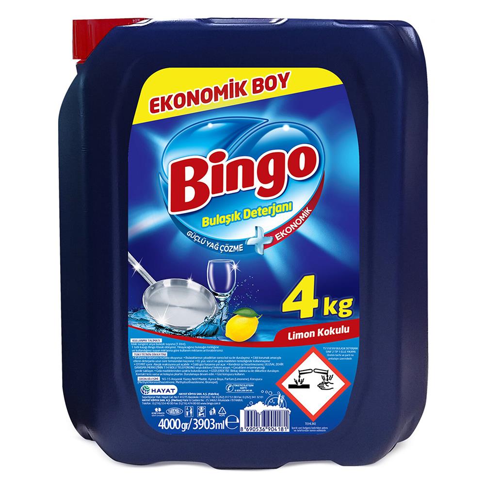 BİNGO BULAŞIK DETERJANI 4 LTSIVI BULAŞIK DETEJANIBİNGO50003493