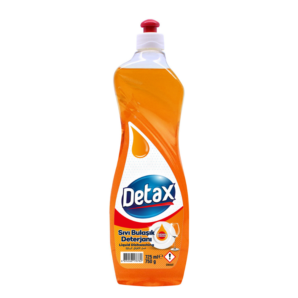 GÜLEÇ DETAX SIVI BULAŞIK DETERJANI PET PORTAKAL 750 GRSIVI BULAŞIK DETEJANIGÜLEÇ152.001.0024
