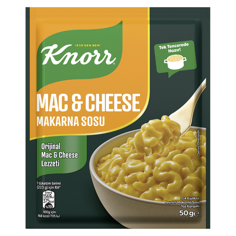 KNORR MAC&CHEESE MAKARNA SOSU 50 GRSOSKNORR64990403