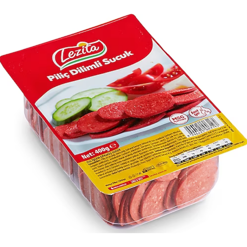 LEZİTA PİLİÇ DİLİMLİ SUCUK 400 GRSUCUKLEZİTA90320
