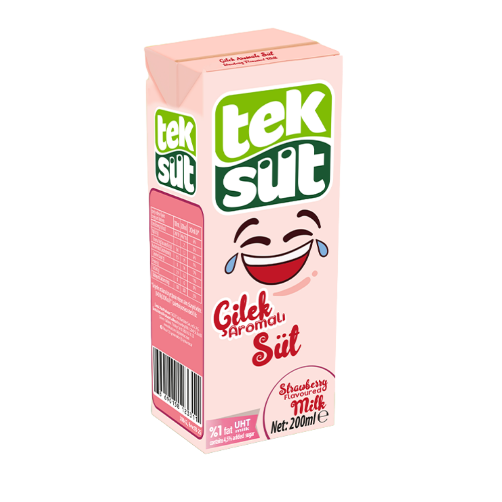 TEKSÜT UHT ÇİLEK AROMALI SÜT 200 MLSÜTTEKSÜT152.01.70.7004.00200