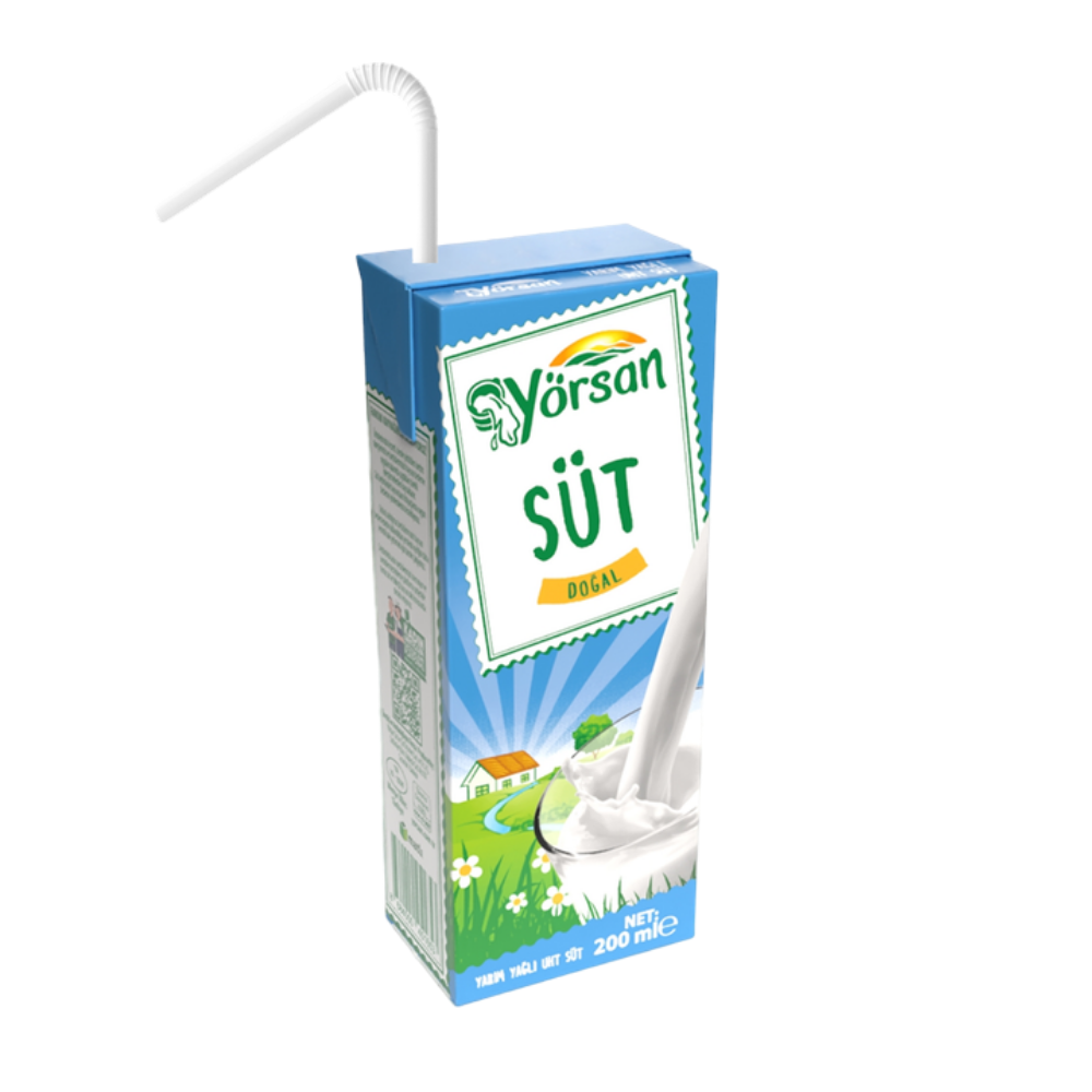 YÖRSAN SÜT YARIM YAĞLI UHT 200 MLSÜTYÖRSAN9520