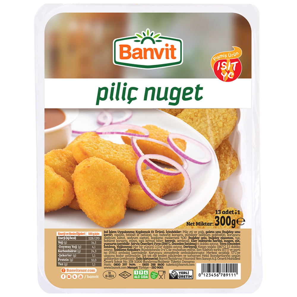 BANVİT PİLİÇ NUGET 300 GRTAVUKBANVİT70989