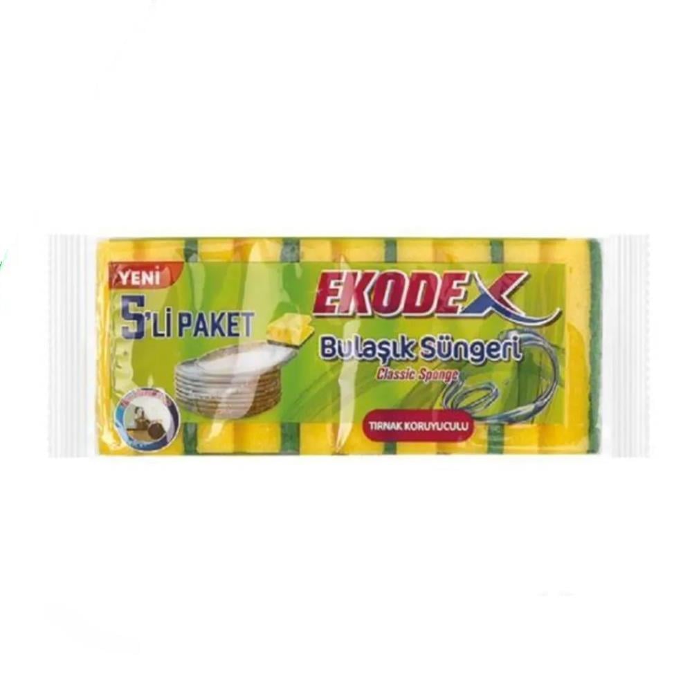 EKODEX KLASİK YEŞİL SÜNGER OLUKLU 10'LUTEMİZLİK SÜNGERİEKODEX10003