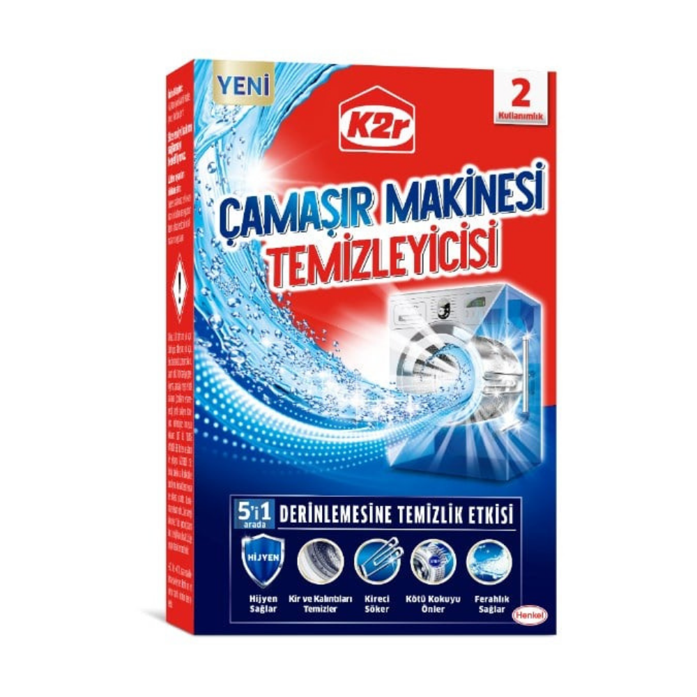 K2R ÇAMAŞIR MAKİNESİ TEMİZLEYİCİ 2X75 GRTOZ DETERJANMarkasız2793381