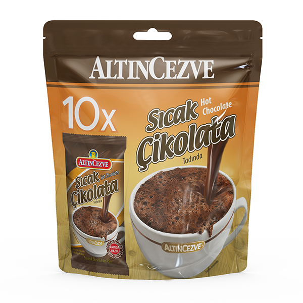 ALTINCEZVE SICAK ÇİKOLATA 10‘LU PAKET 190 GRTOZ İÇECEKLERALTINCEZVEAC 8690493901452