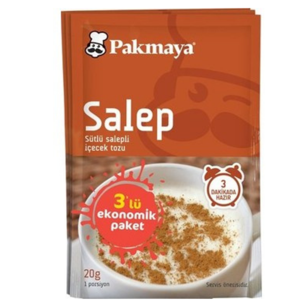 PAKMAYA 3'LÜ SALEP 3X20 GRTOZ TATLILARPAKMAYAPAK48