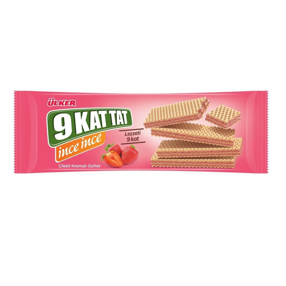 ÜLKER 9 KAT TAT İNCE İNCE ÇİLEKLİ 114 GRWAFER GOFRETÜLKER0085301
