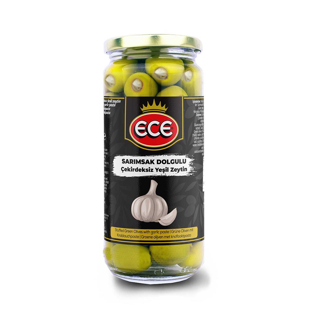 ECE YEŞİL ZEYTİN SARIMSAK DOLGULU   480 GRYEŞİL ZEYTİNECE4936