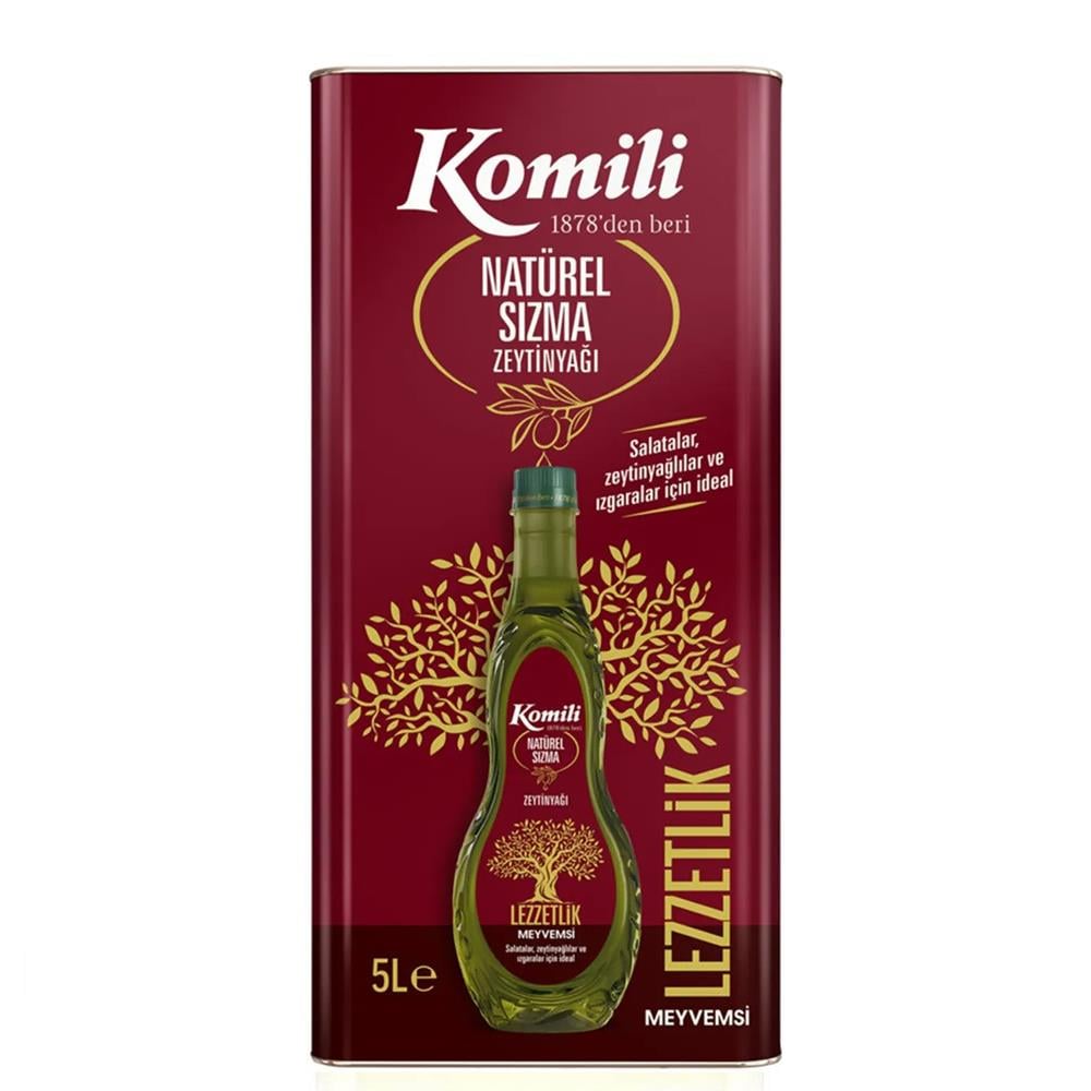 KOMİLİ LEZZETLİK MEYVEMSİ SIZMA ZEYTİNYAĞI TENEKE 5 LTZEYTİN YAĞIKOMİLİ5028194