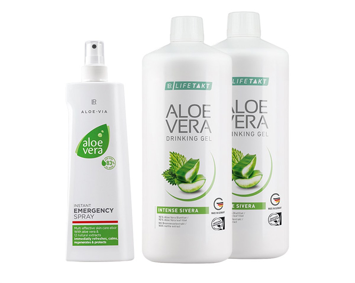 LR Aloe Vera Jel İçecek Sivera 2'li Set + Acil Yardım Spreyi