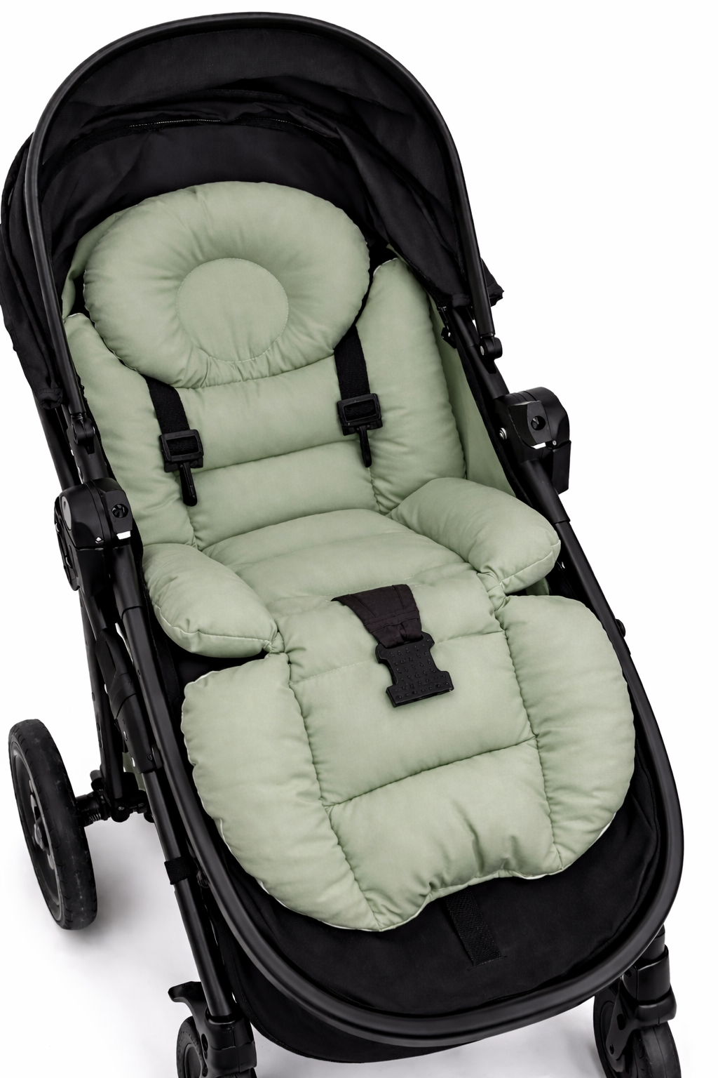 Gri Lüks Bebek Arabası Minderi – Ergonomik Destekli – 80 x 38 cm