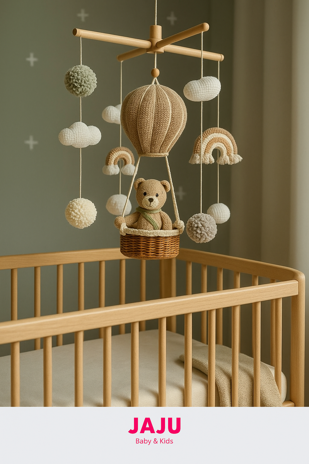 Jaju Baby Amigurumi Özel Üretim Beşik Dönence Balonlu Sevimli