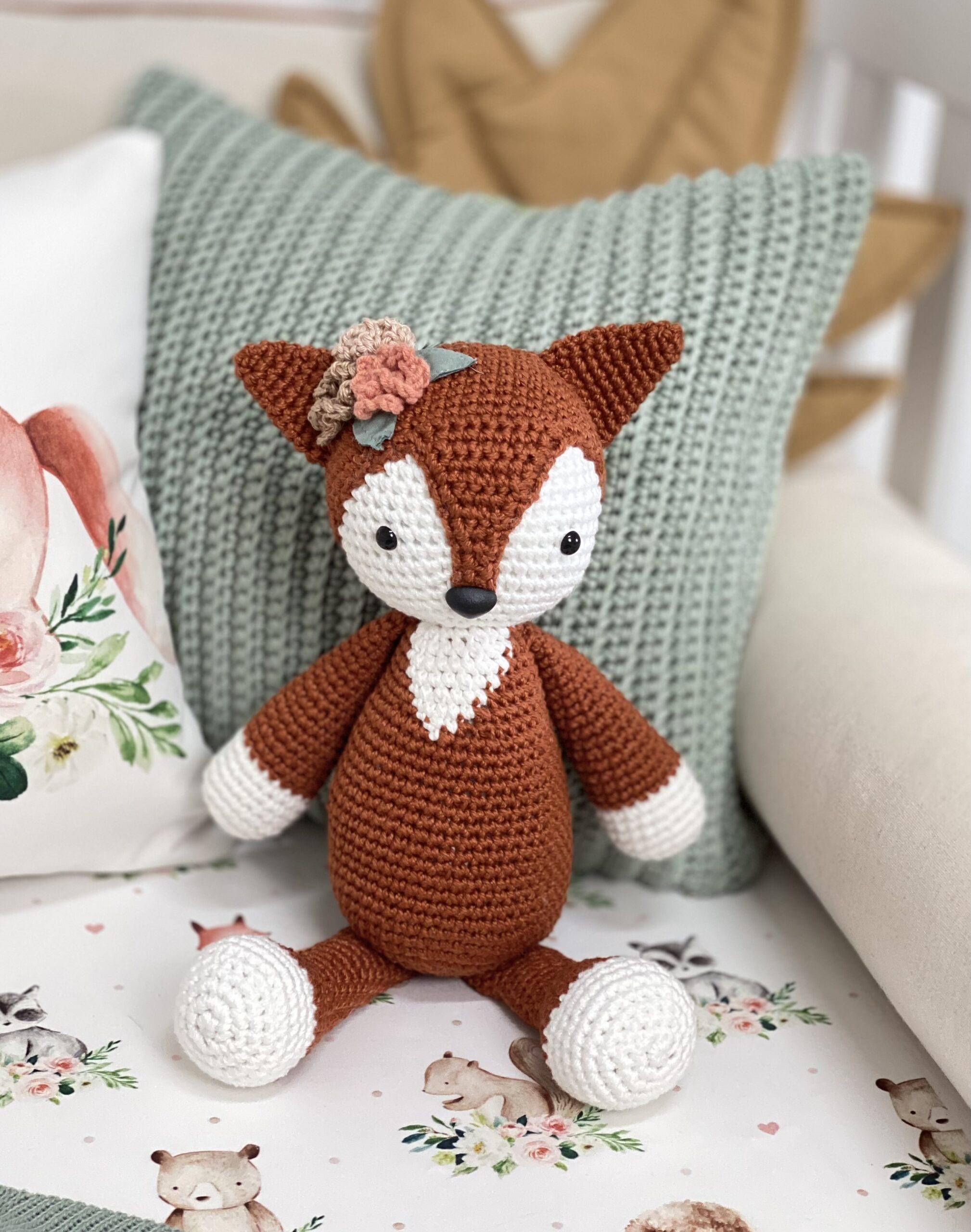 Jaju Baby Amigurumi Pembe Emzikli Bebek Emzik Zinciri 22 cm