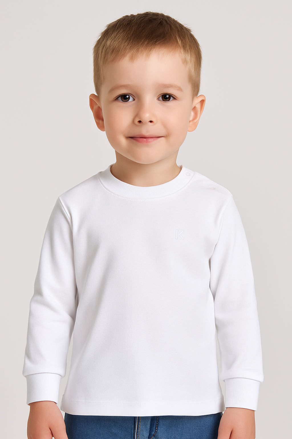 Jaju Baby Beyaz Düz Renk Pamuklu Body