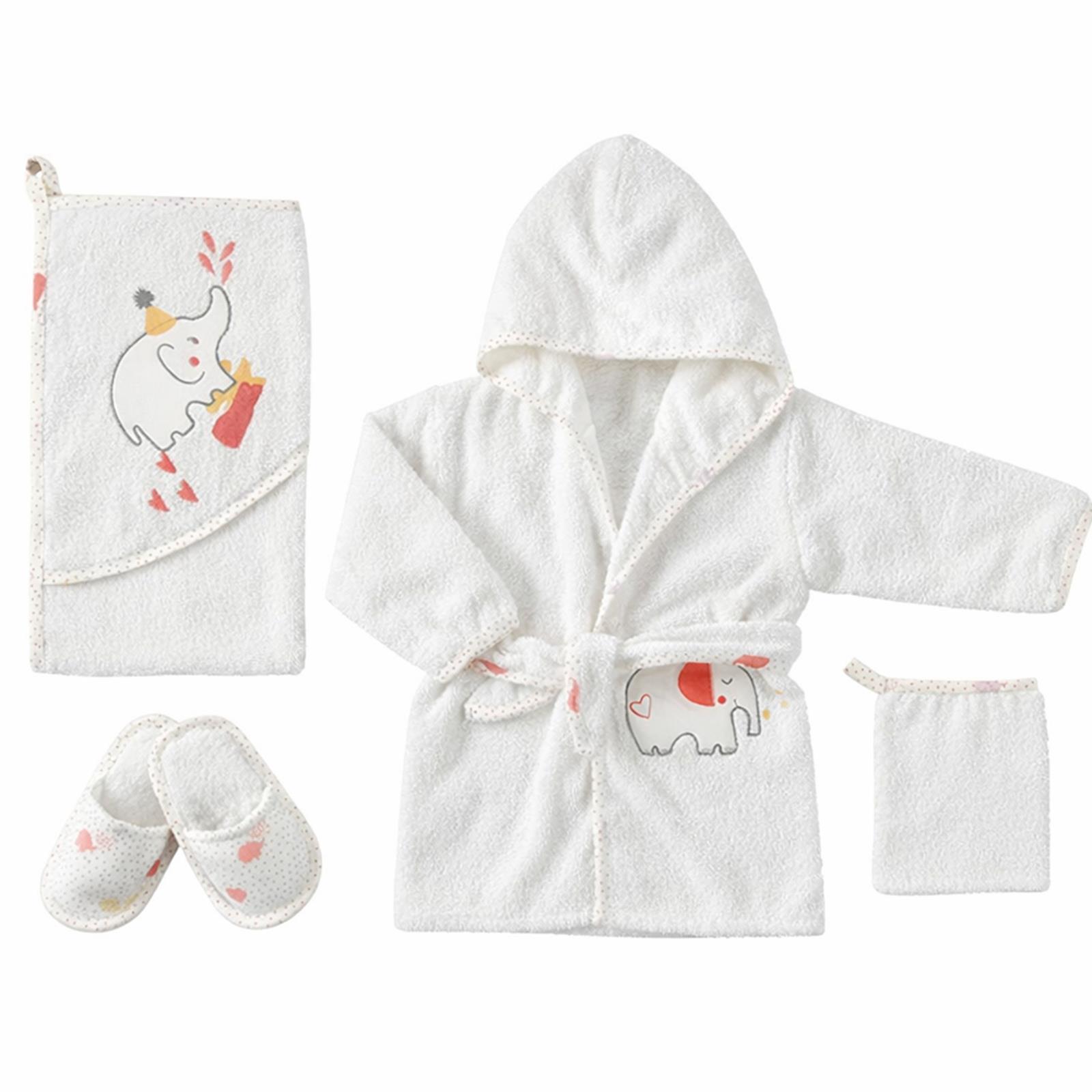 Jaju Baby Biorganic Natural Circus 4'lü Bornoz Seti