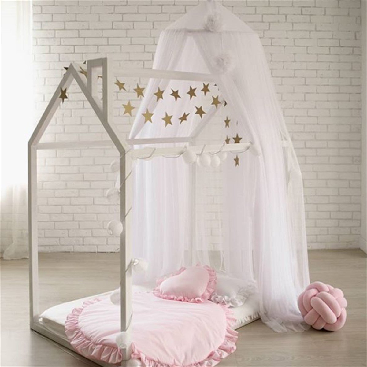 Jaju Baby Hayal Tül Beyaz Cibinlik