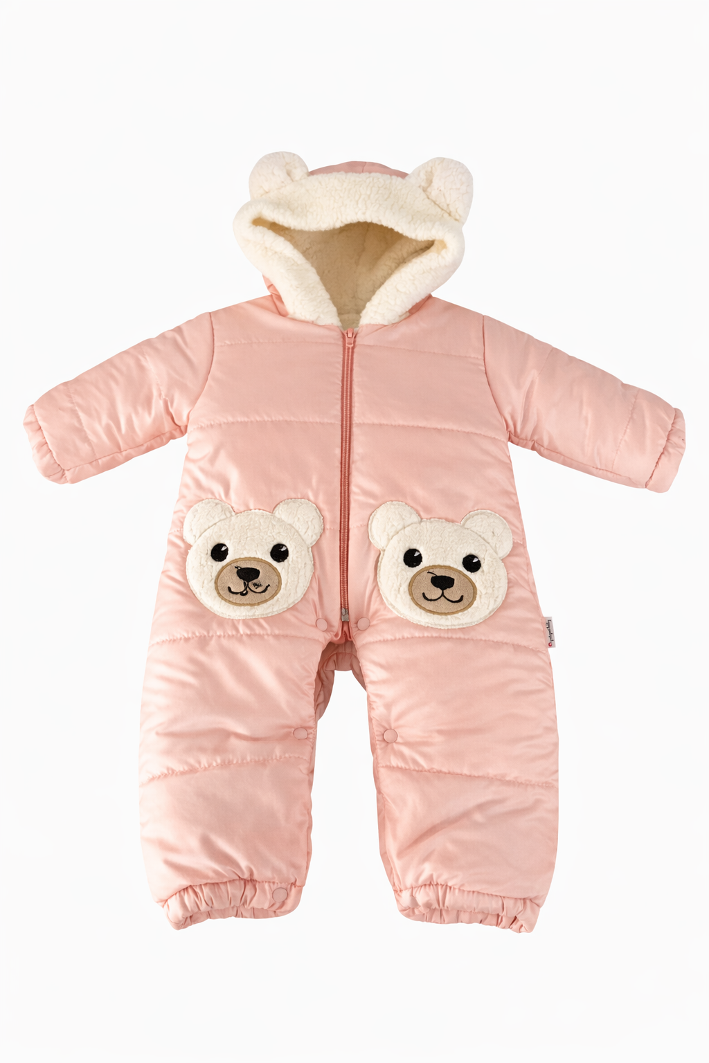 Jaju Baby Kız Bebek Kürklü Kapüşonlu Astronot Tulum