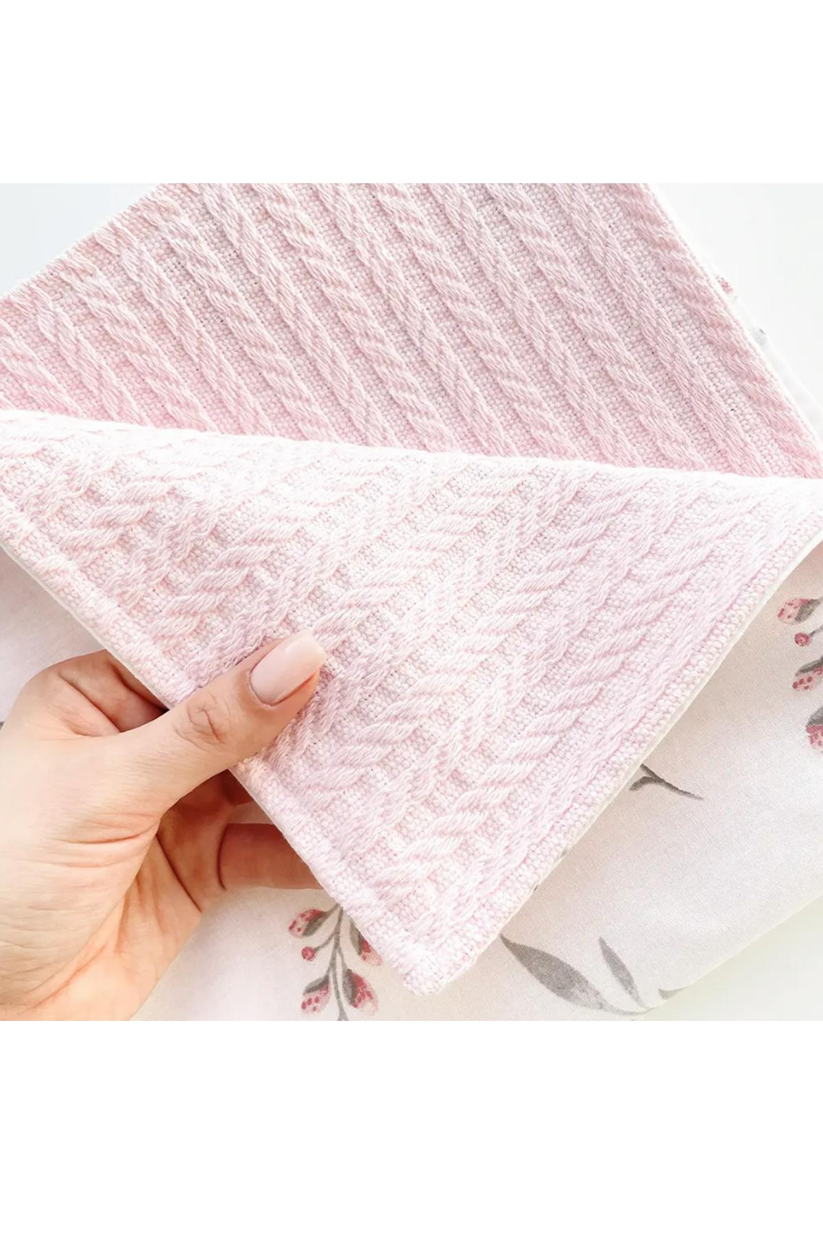 Jaju Baby Örme Kumaş ve Çiçek Bebek Battaniye 110x100 cm