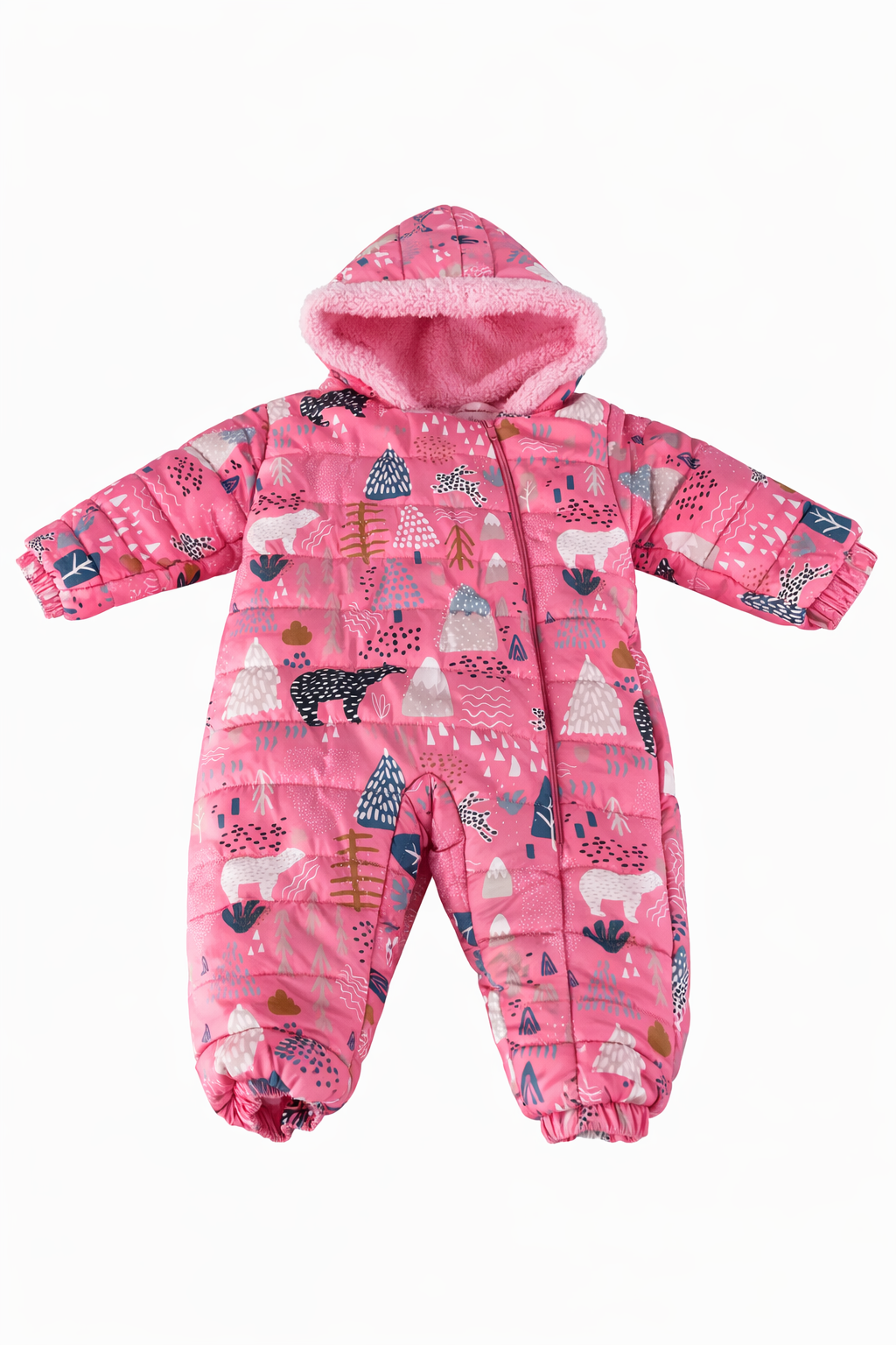 Jaju Baby Pembe Fermuarlı Bebek Kozmonot