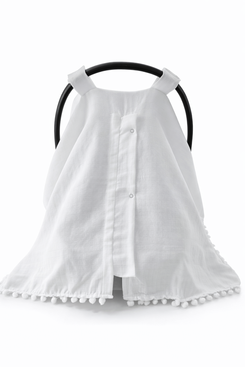 Jaju Baby Ponponlu Müslin Kumaş Organik Puset Örtüsü