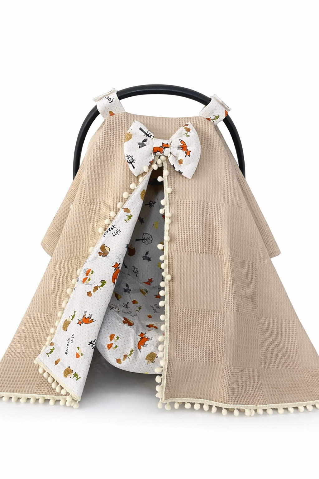 Jaju Baby Waffle Pike ve Müslin Kumaş Puset Örtüsü ve Çarşafı