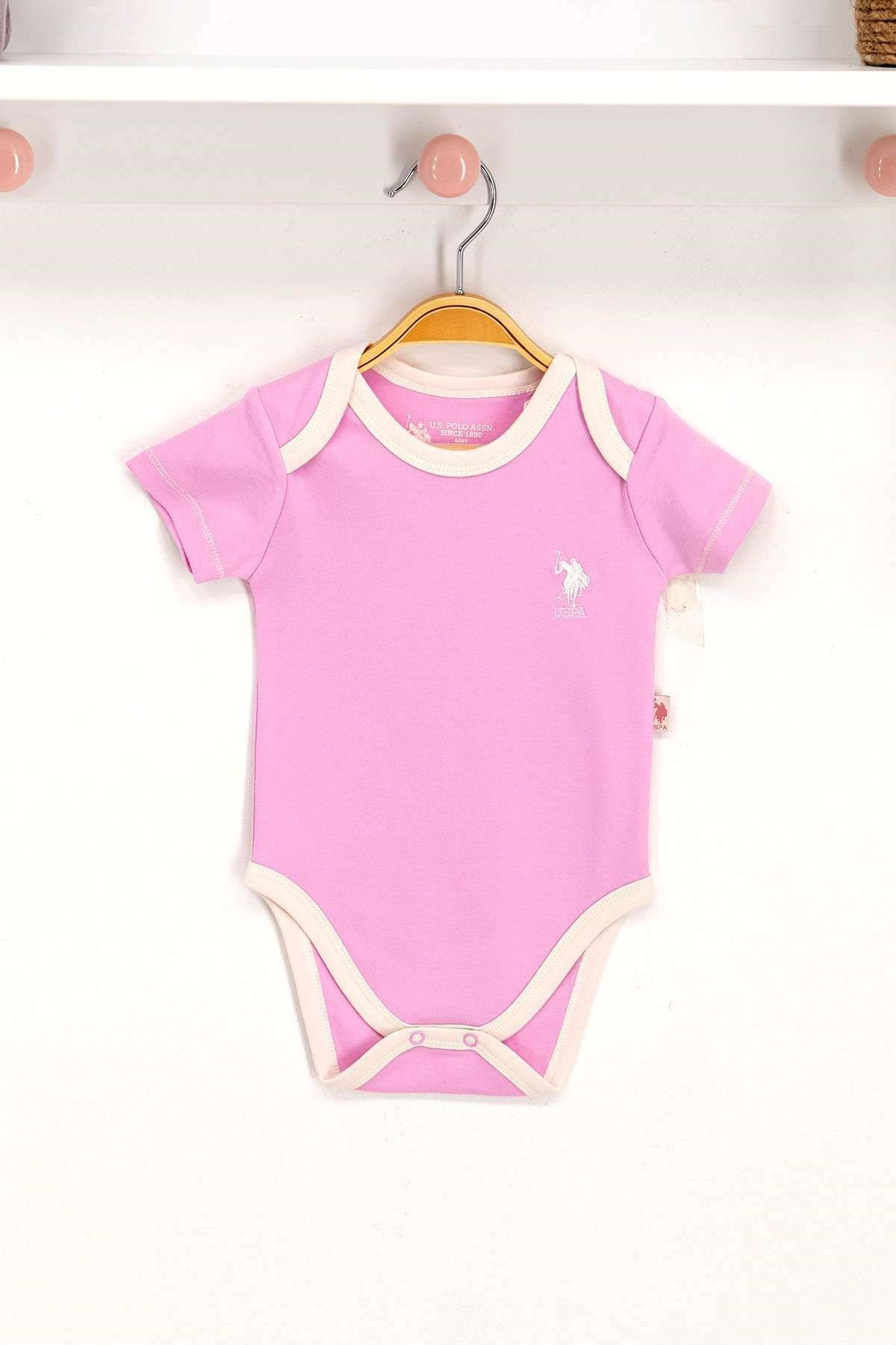 U.S. Polo Assn Lisanslı Lavanta Bebek Body Zıbın