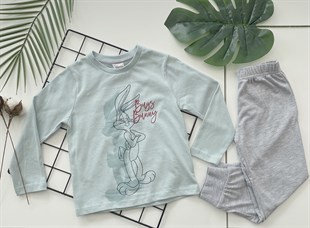 Jaju Baby Çimpa Bugs Bunny Lisanslı Unisex Pijama Takımı