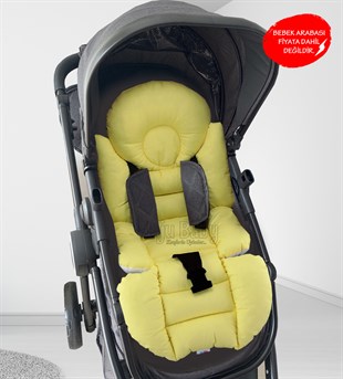 Jaju Baby Sarı Yıldızlı Bebek Arabası Minderi