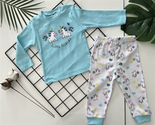 Jaju Baby Unicorn Desenli Bebek Pijama Takımı