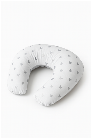Pamuklu Silver Mickey Emzirme Yastığı – Ergonomik Destek, Yıkanabilir Kılıf, Anti-Alerjik Kumaş