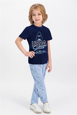 U.S. Polo Assn Lisanslı Erkek Çocuk Laci California Pijama Takımı