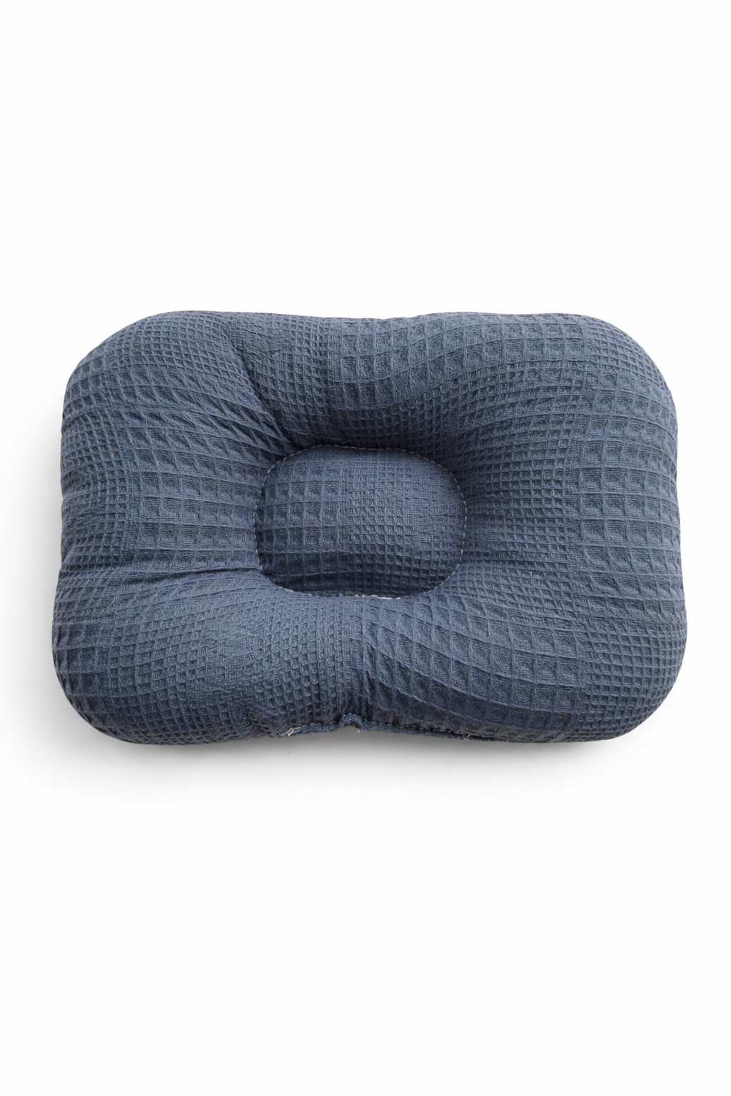  İndigo Waffle Kumaş Bebek Yastığı Düz Kafa Sendorumu Önleyici Yastık