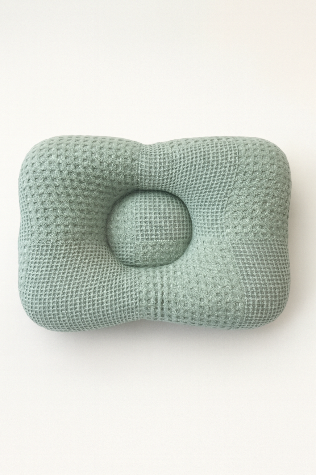  Yeşil Waffle Kumaş Bebek Yastığı Düz Kafa Sendorumu Önleyici YastıkBebek Yastığı Düz Kafa Sendorumu Önleyici Yastık