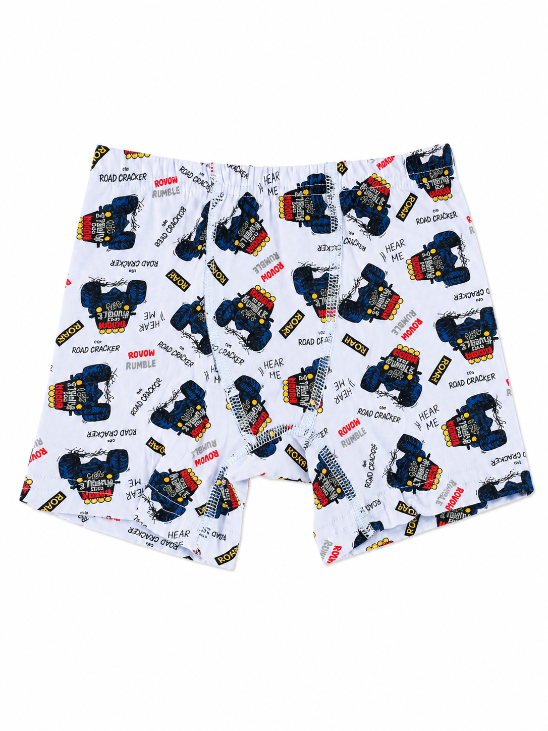 Erkek Çocuk Beyaz Desenli Pamuklu Boxer Külot
