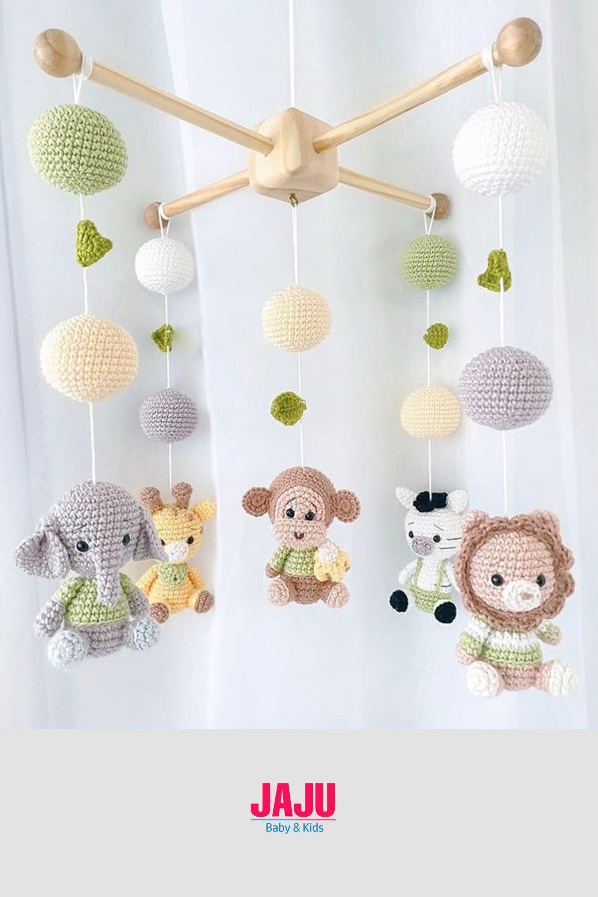 Jaju Baby Amigurumi Özel Üretim Beşik Dönence Sevimli Hayvanlar