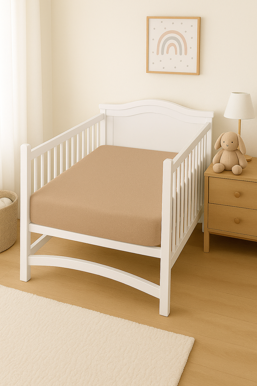 Jaju Baby Bej Lastikli Bebek Çarşaf