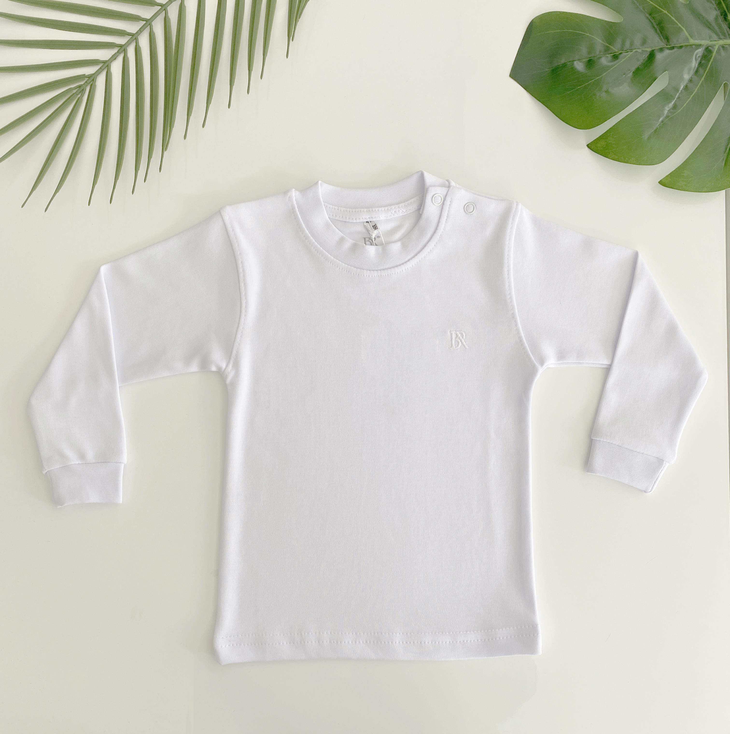 Jaju Baby Beyaz Düz Renk Pamuklu Body