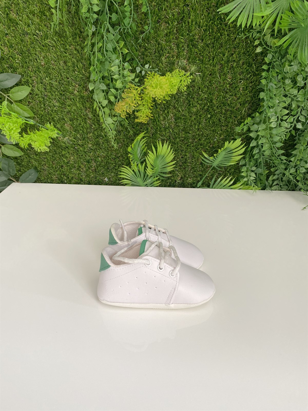 Jaju Baby Beyaz Yeşil Bebek Ayakkabısı