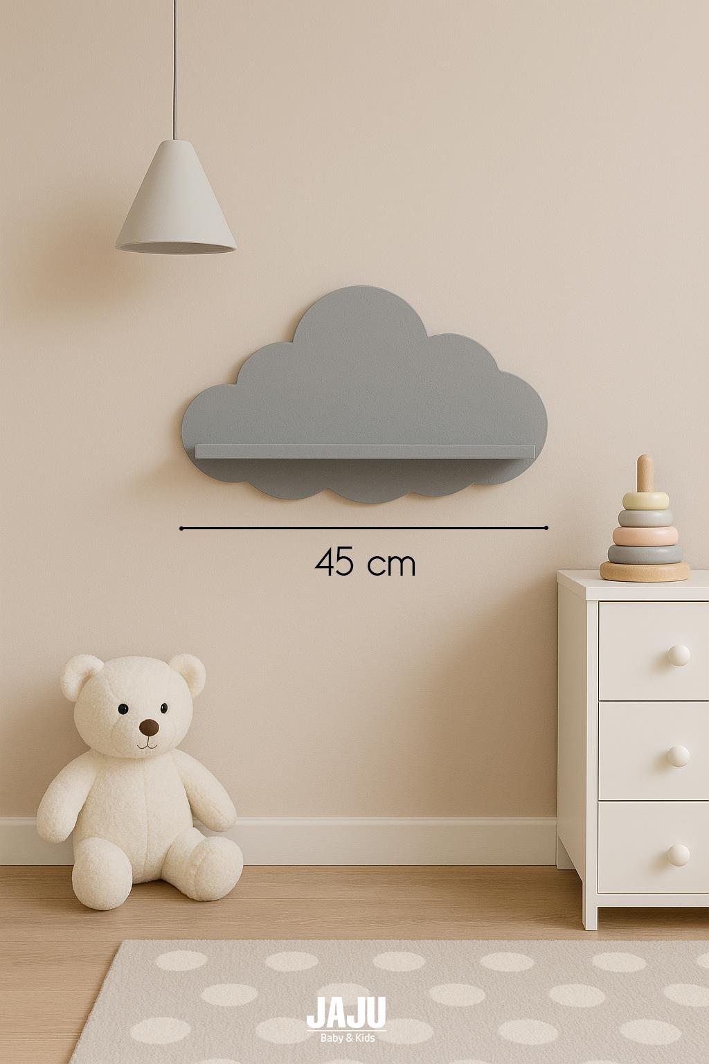 Jaju Baby Bulut Raf Gri 46x28Cm