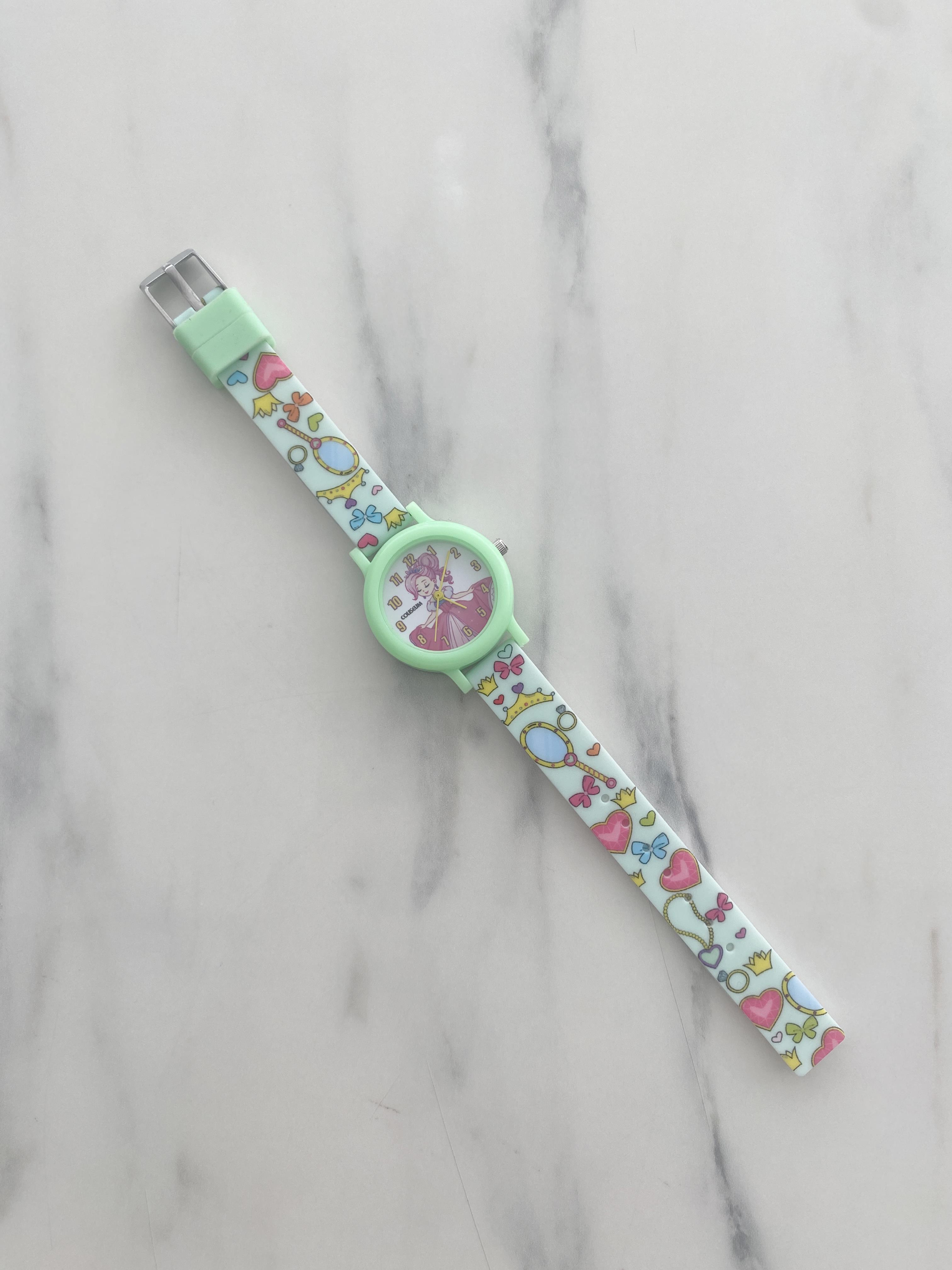 Jaju Baby Coliseum Yeşil Renk Karışık Desenli Çocuk Kol Saati